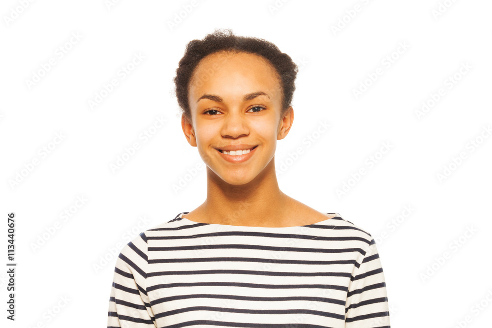 Portrait of pretty smiling African teenager