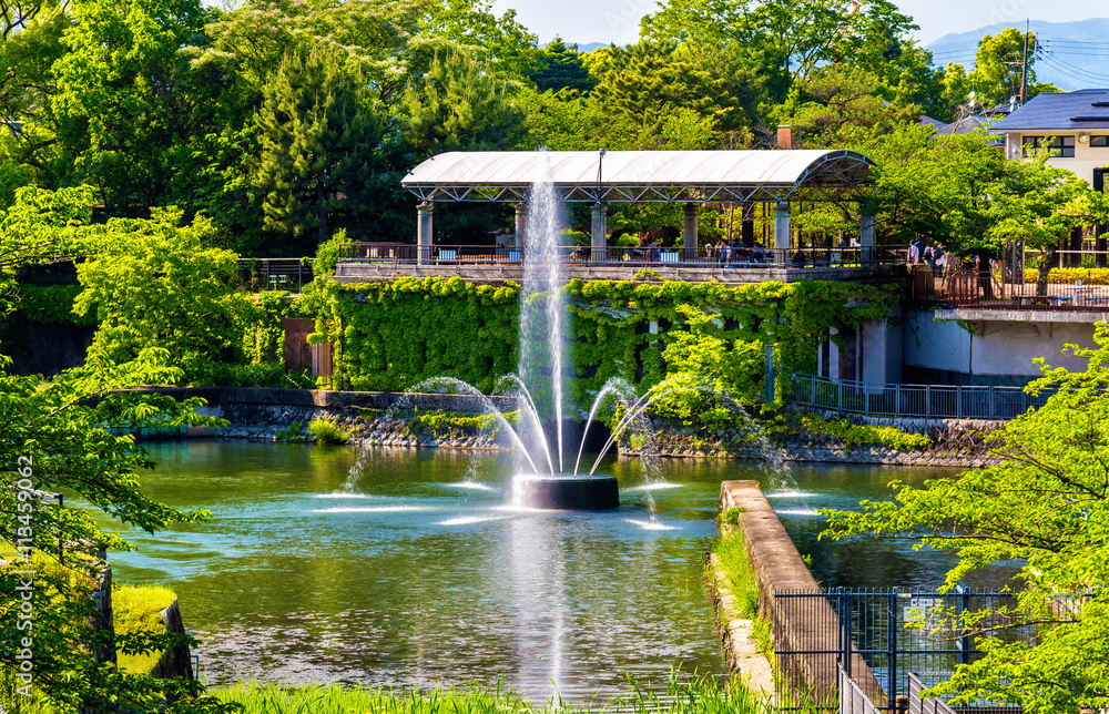 京都市中心的喷泉