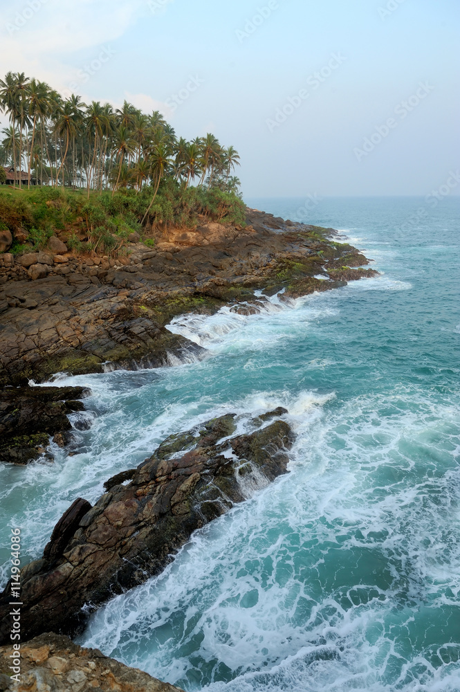 斯里兰卡的热带海滩