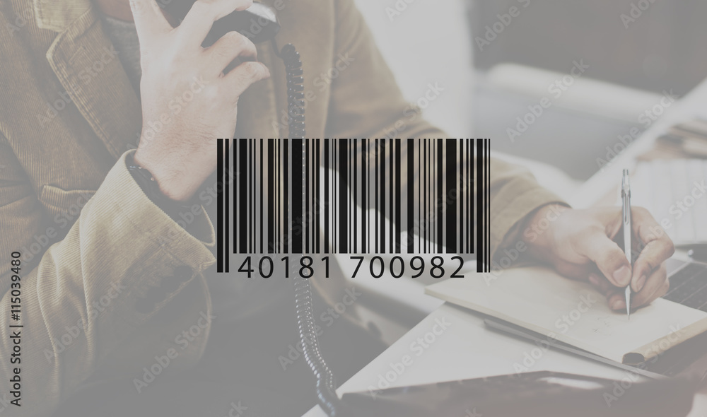 Barcode Data Eletronic Industry Label Laser Retail Concept