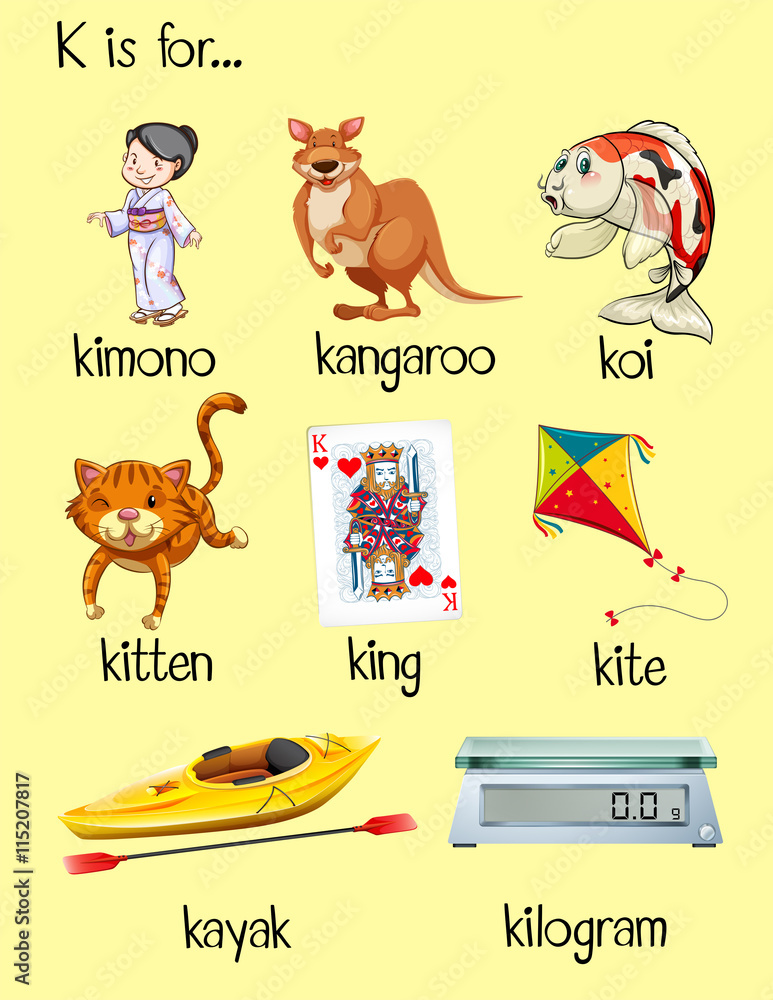 许多单词以字母K开头