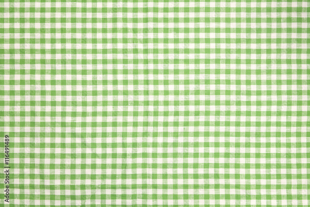 绿色方格桌布背景