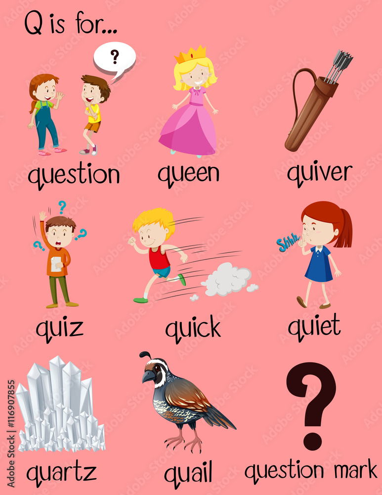 许多单词以字母Q开头