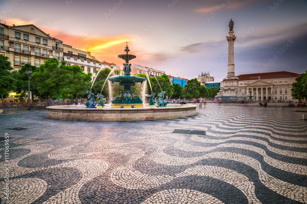 里斯本，葡萄牙城市广场