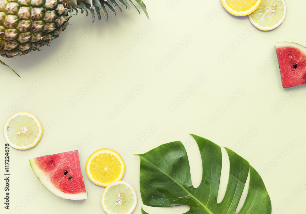 热带水果健康饮食维生素天然营养理念