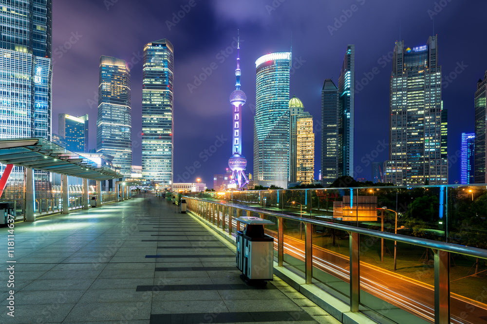 Shanghai Lujiazui skyscraper finance district in China