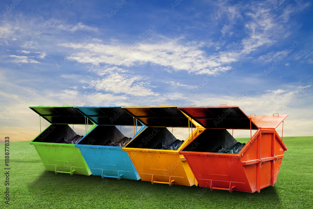 城市垃圾彩色工业垃圾桶（垃圾箱）
