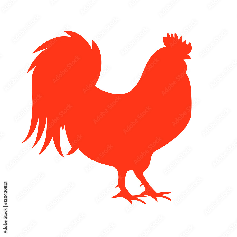红色火鸡的矢量插图，2017年的象征