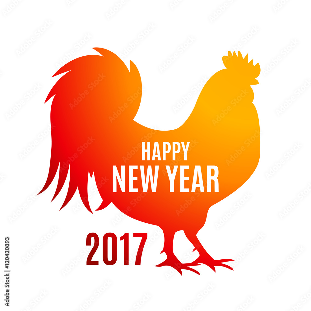 红色火鸡的矢量插图，2017年的象征