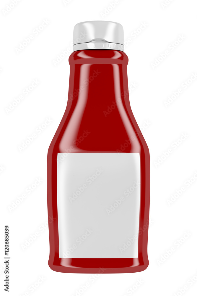 带空白标签的番茄酱瓶