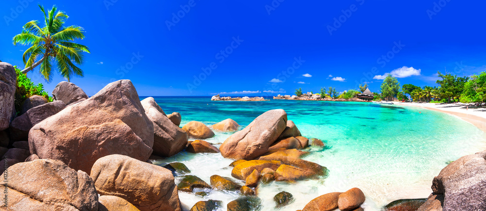 最美丽的热带海滩-塞舌尔，普拉斯林岛