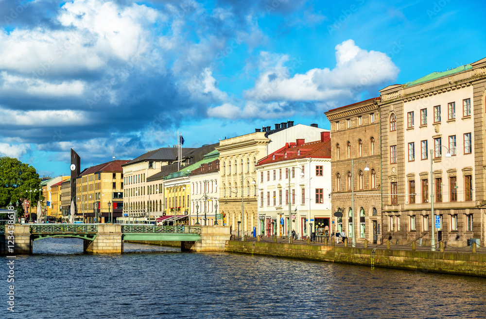 瑞典哥德堡历史中心的运河