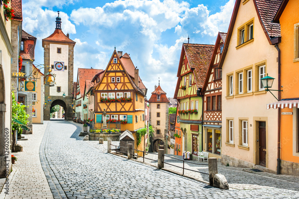 德国巴伐利亚州罗滕堡ob der Tauber中世纪小镇