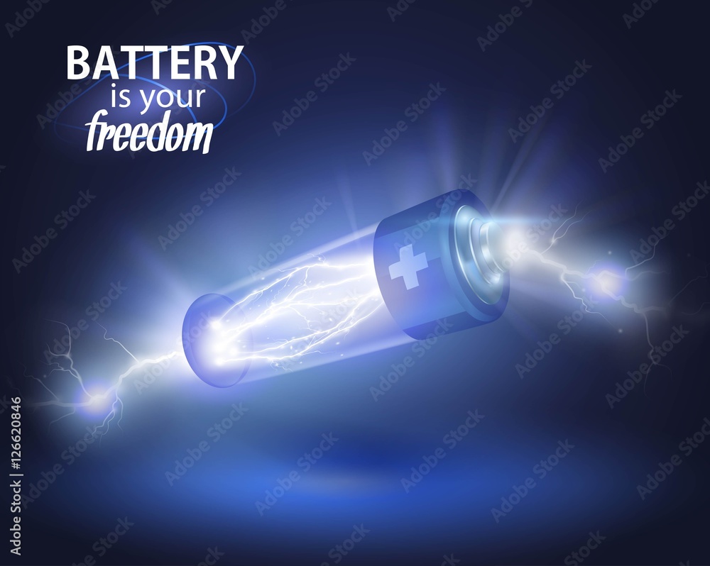 动力电池，带照明充满电。替代能源。