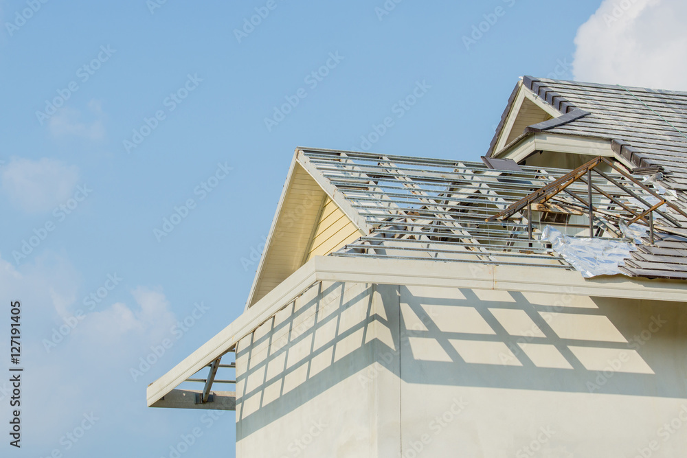 建筑住宅结构钢框架结构屋面