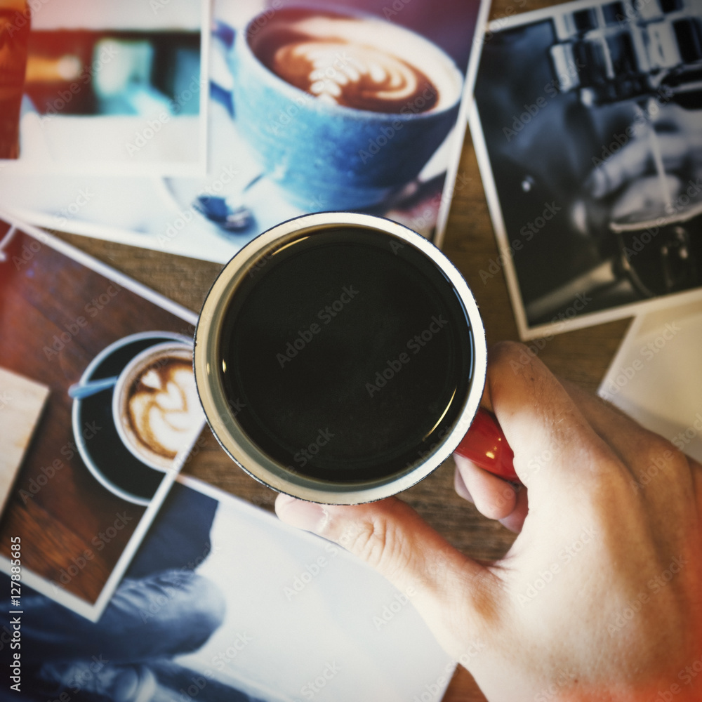 Cafe Coffee Break Americano Espresso摄影概念