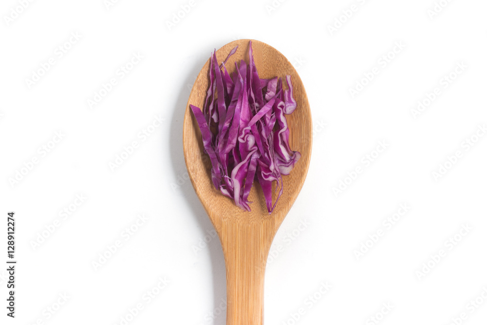紫甘蓝切片切丁