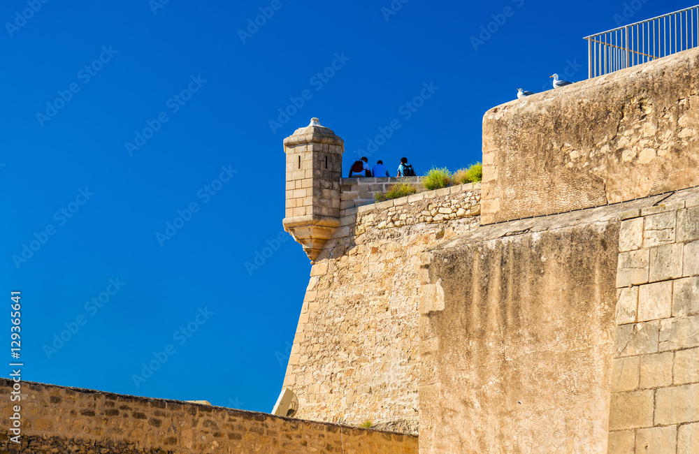 西班牙阿利坎特圣巴巴拉城堡的望塔