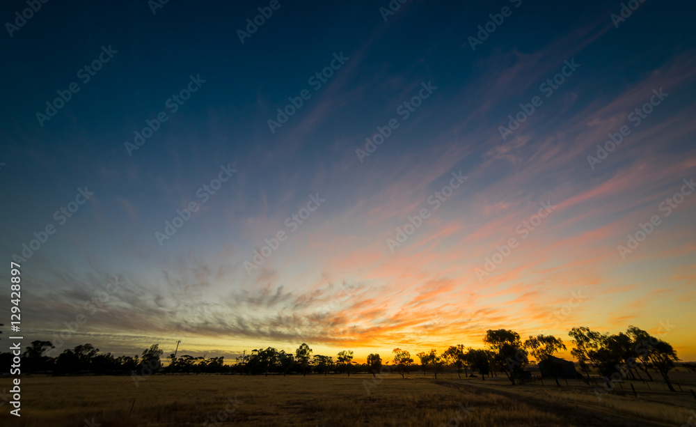 西澳大利亚海登美丽的日落