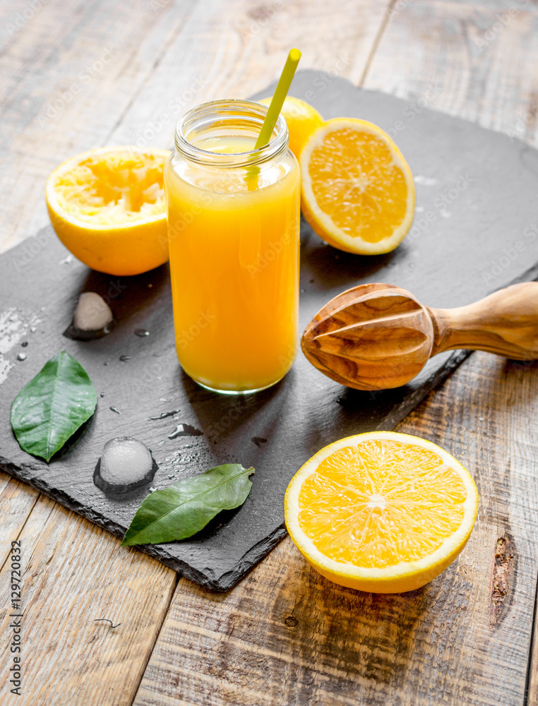 木底玻璃瓶现榨橙汁