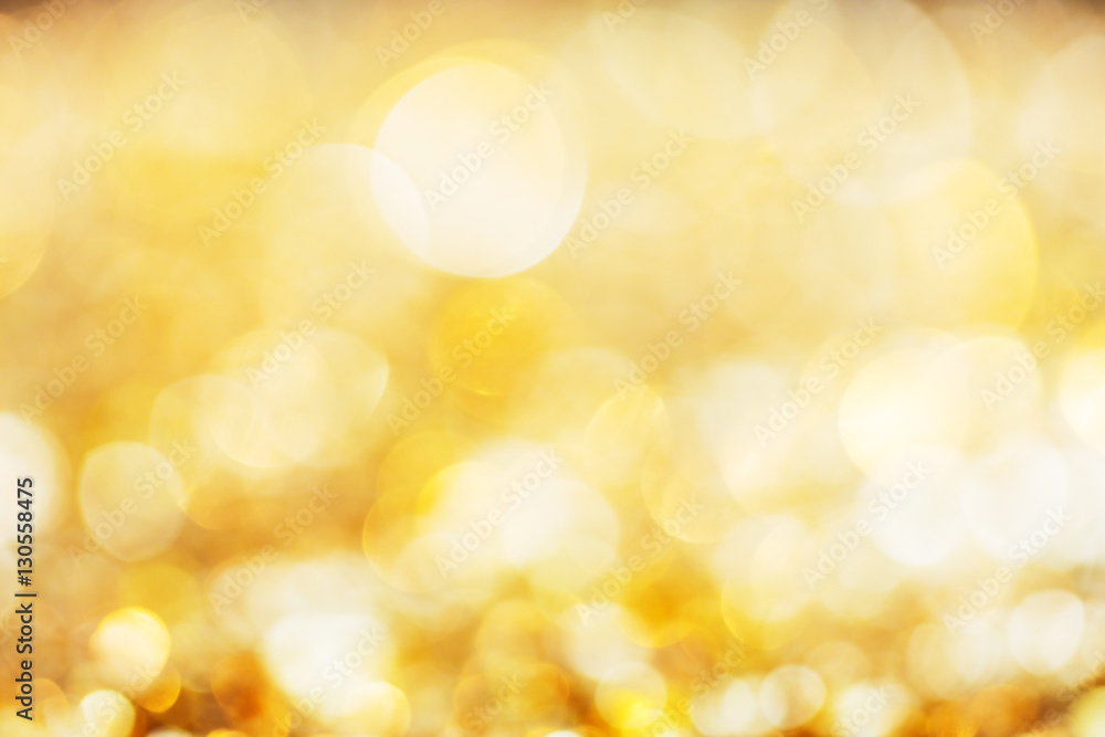 Blurred abstract golden spot lights