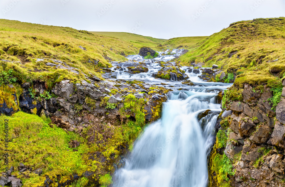 Gluggafoss or Merkjarfoss, a waterfall in southern Iceland