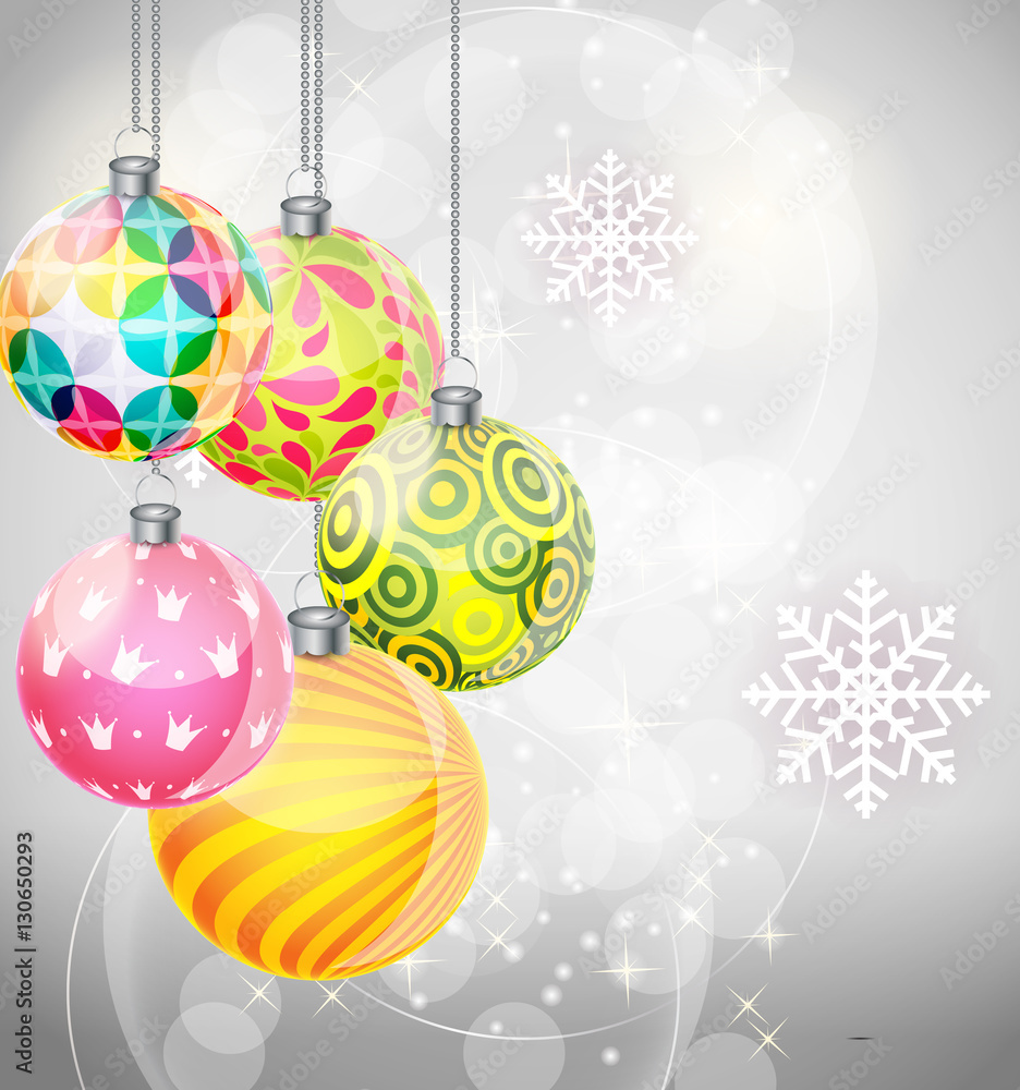 Abstract beauty Christmas and New Year background. Vector Illust