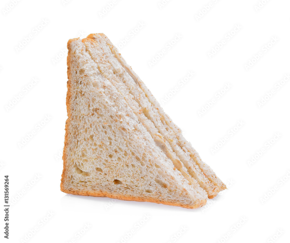 tuna sandwich on white background