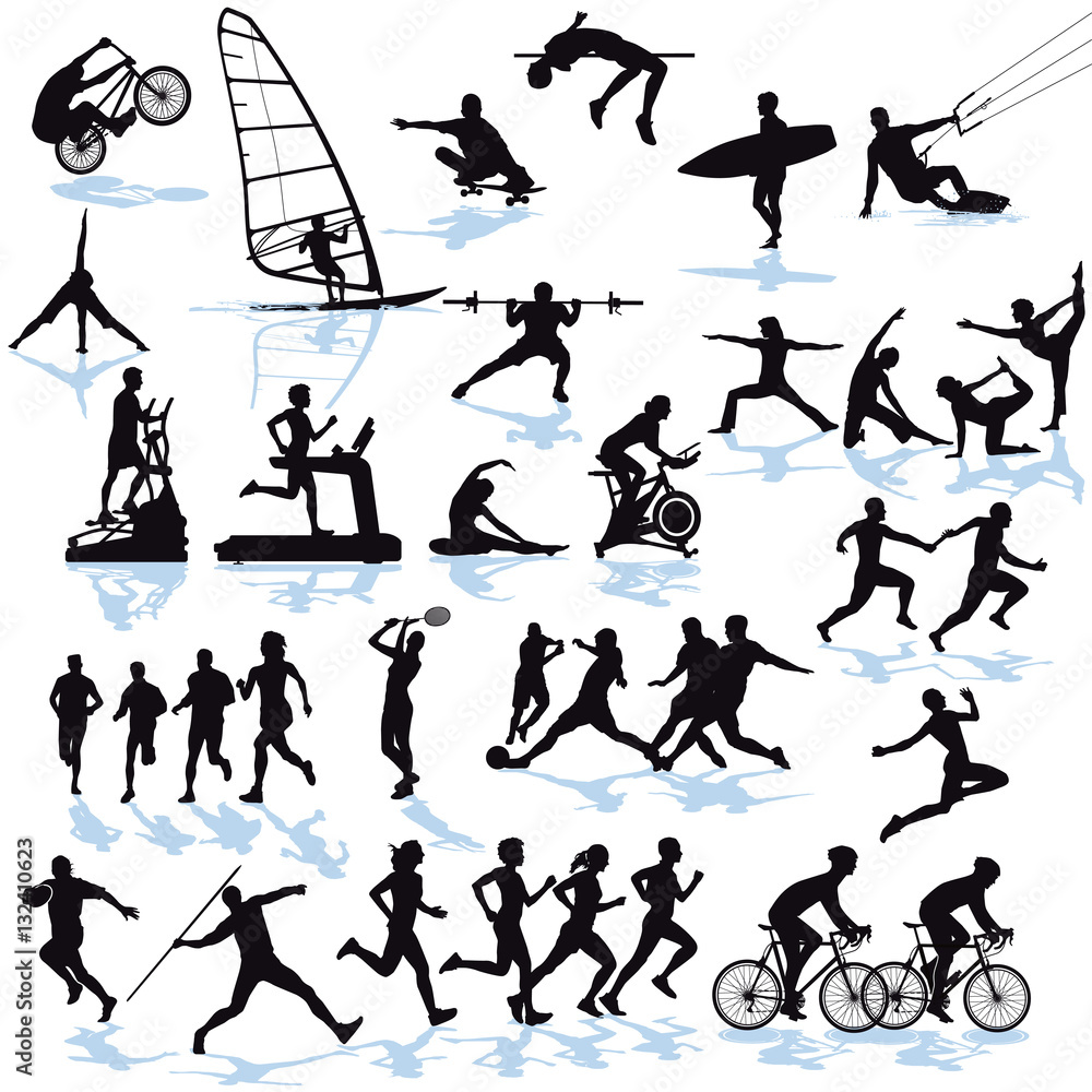 Sport Athletik Illustration Kollektion