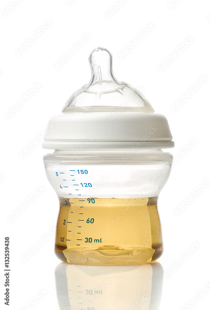 Juice in baby bottle