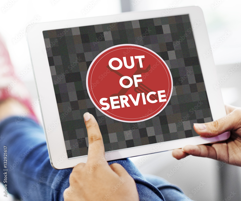 Out Of Service Sign Graphic Concept