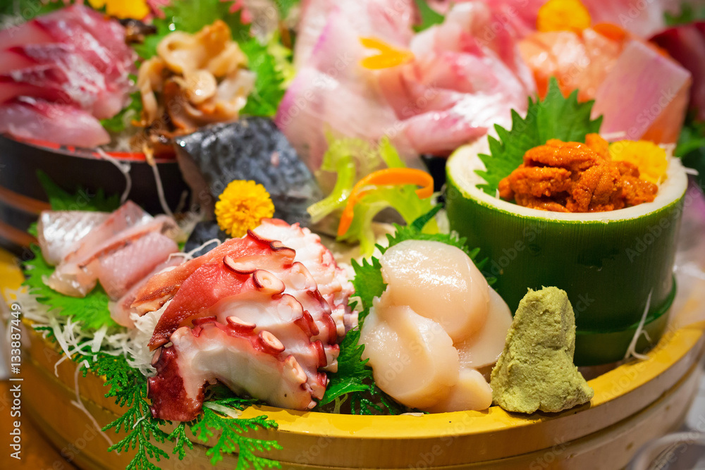 生海鲜生鱼片日本盘