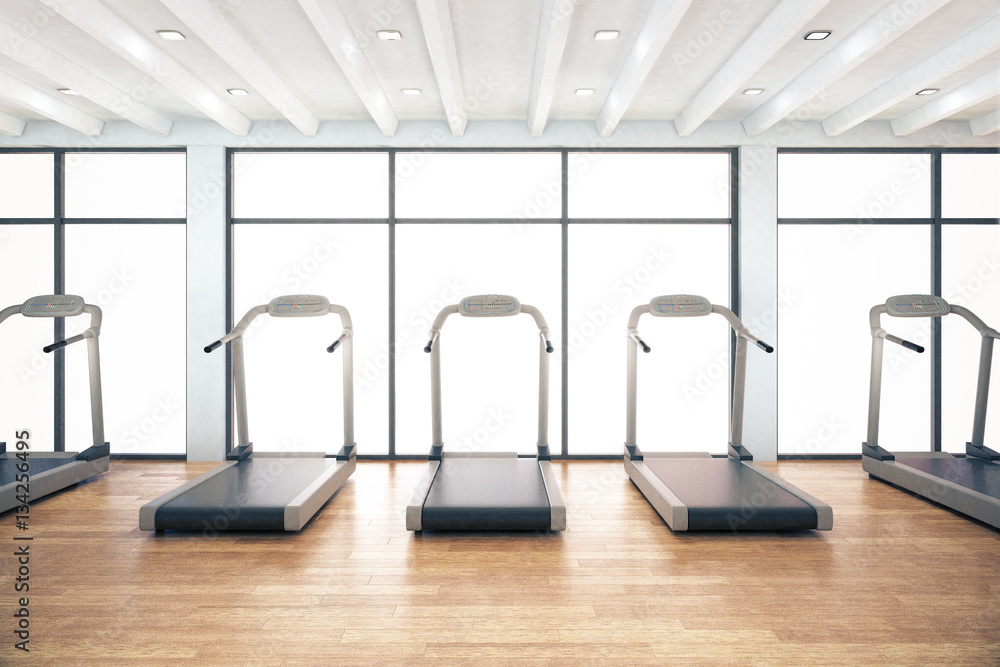 treadmills in gym