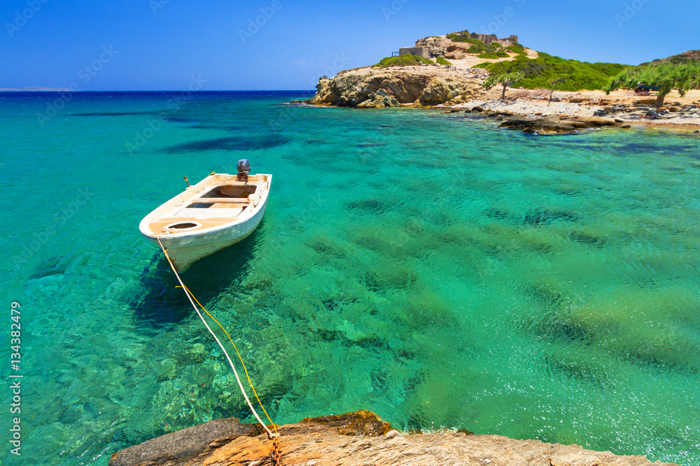Blue lagoon of Vai beach on Crete, Greece