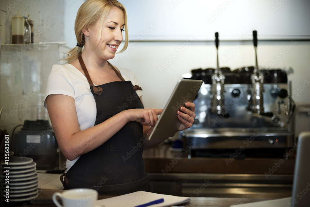 服务人员客户服务咖啡馆概念