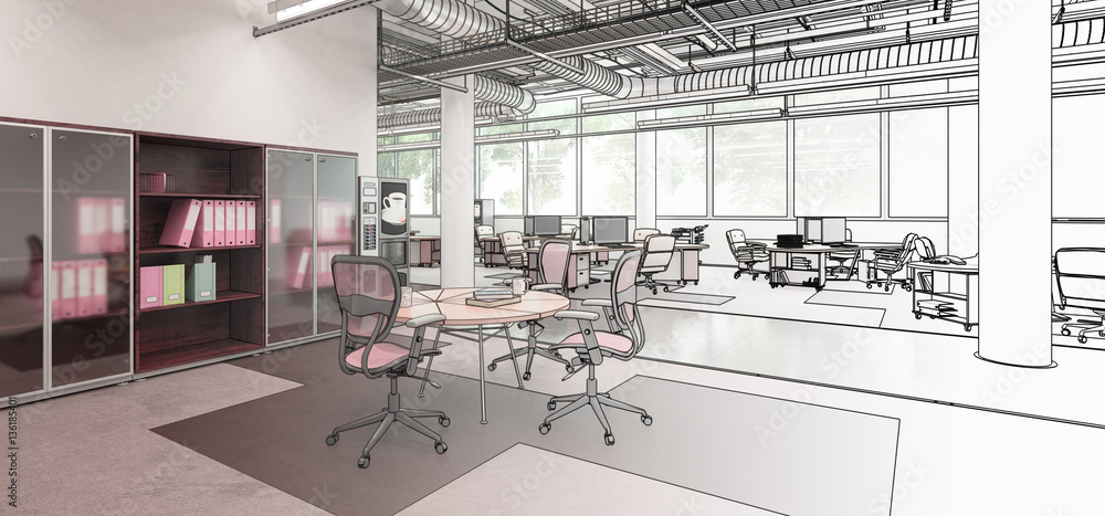 Office Floor (panoramic draft)