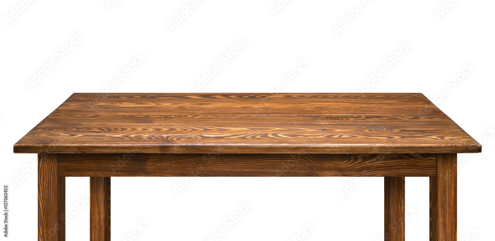 Wooden table isolated