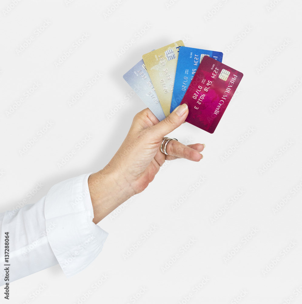 Human Hand Holding Credit Card Luxury Payment