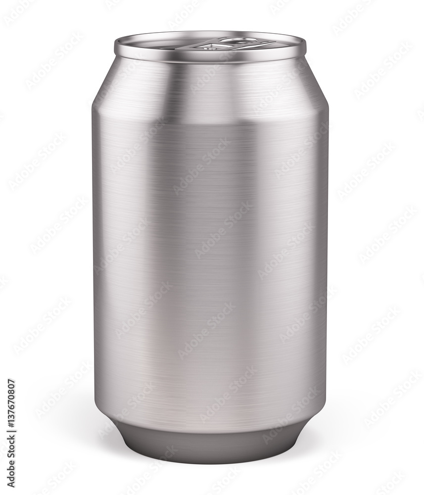 空白铝罐，用于啤酒、软饮料、酒精、苏打水、可乐、果汁、白色隔离水。3d r