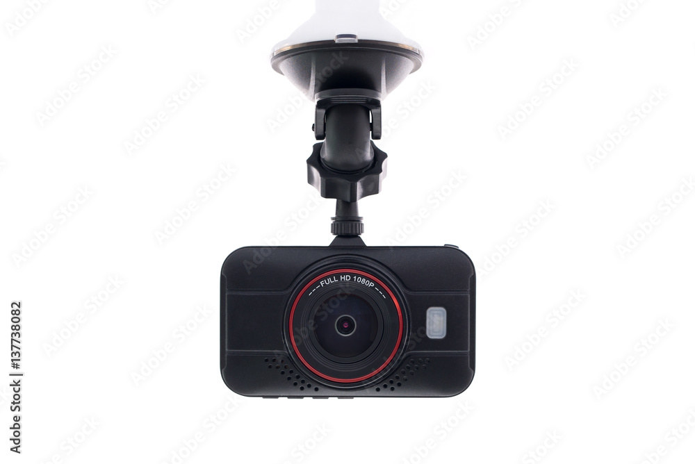 Car camera video recorder isolated