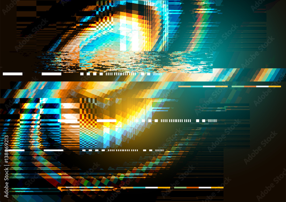 A glitch noise distortion texture background. Vector illustration