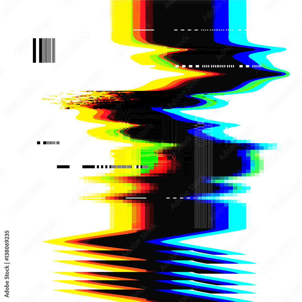 A glitch noise distortion texture background. Vector illustration