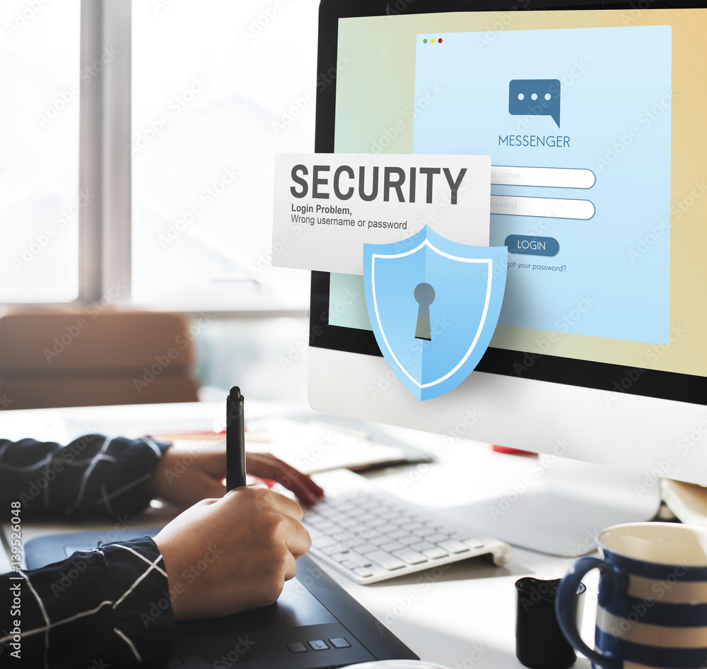 安全系统访问密码数据网络监控概念