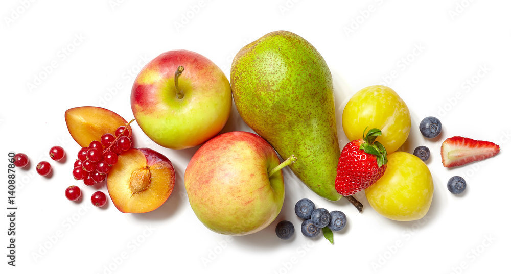 各种水果和蔬菜的成分