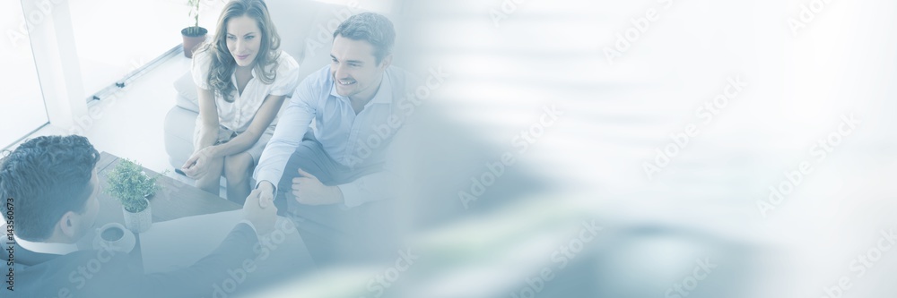 Young couple in meeting with a financial adviser