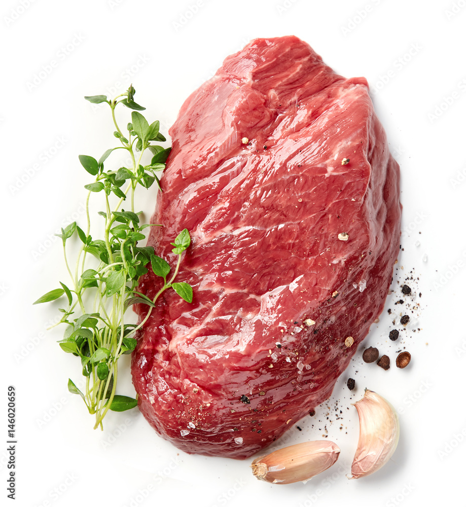 fresh raw beef steak