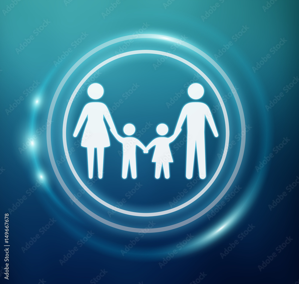 3D rendering family icon