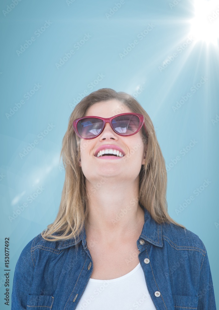 Close up of business woman with sunglasses