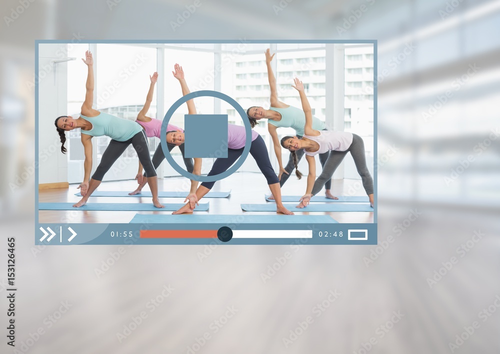 Exercise fitness Video Player App Interface