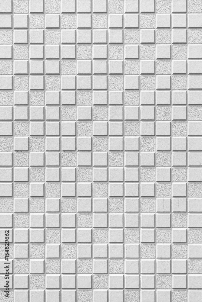 现代白色混凝土瓷砖墙背景……